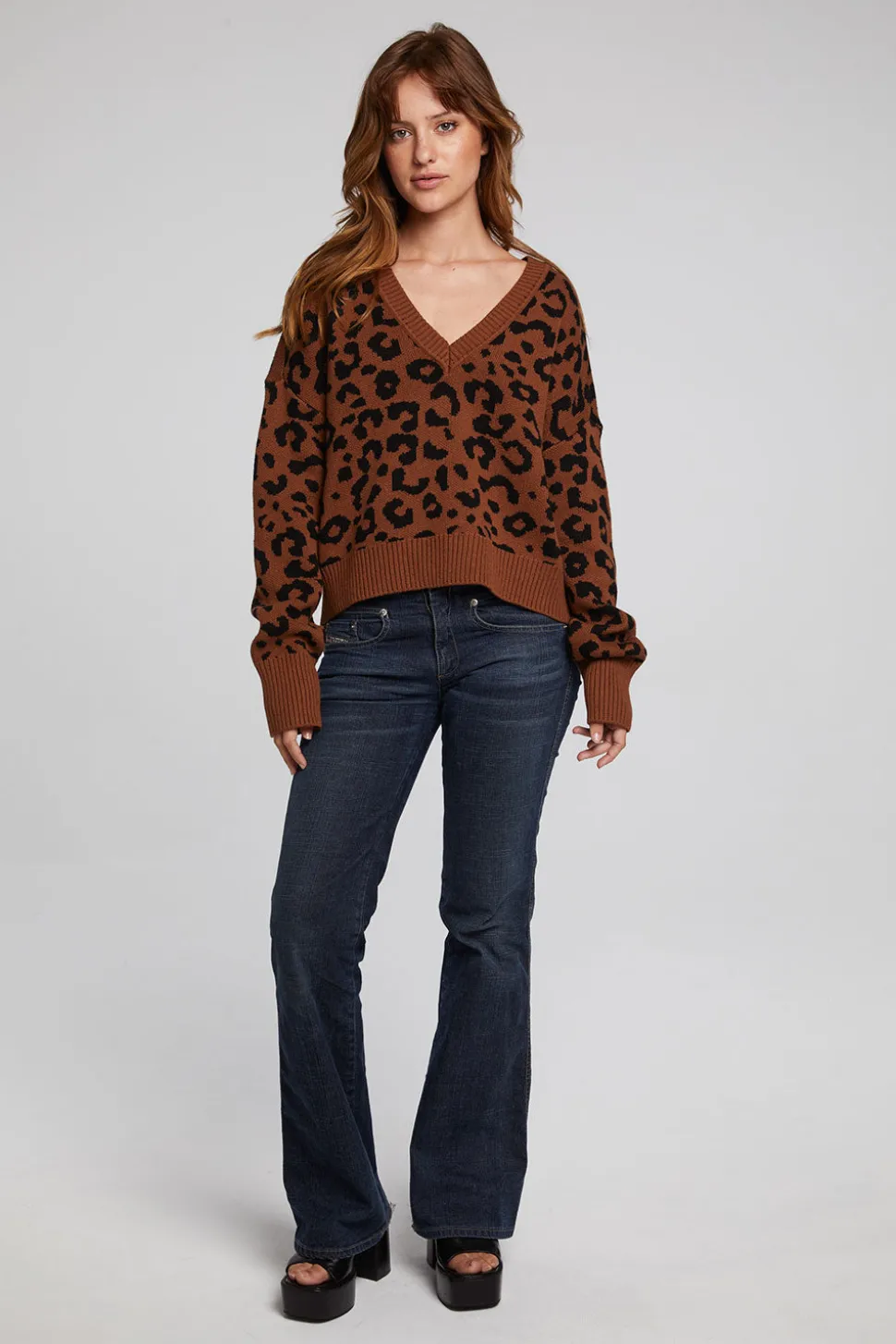 Chaser Brand Bolinas Leopard Print Pullover Best Sale