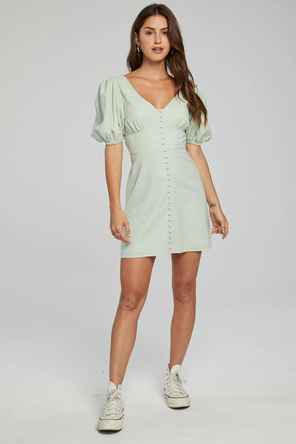 Chaser Brand Calamigos Mini Dress - Sage Cheap