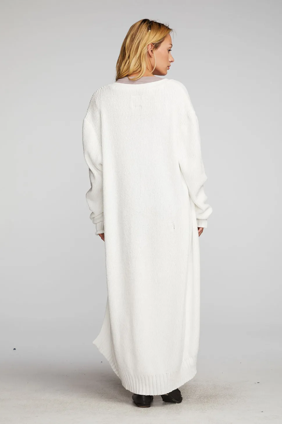 Chaser Brand Chenille Sweater Knit Button Down Long Cardigan New