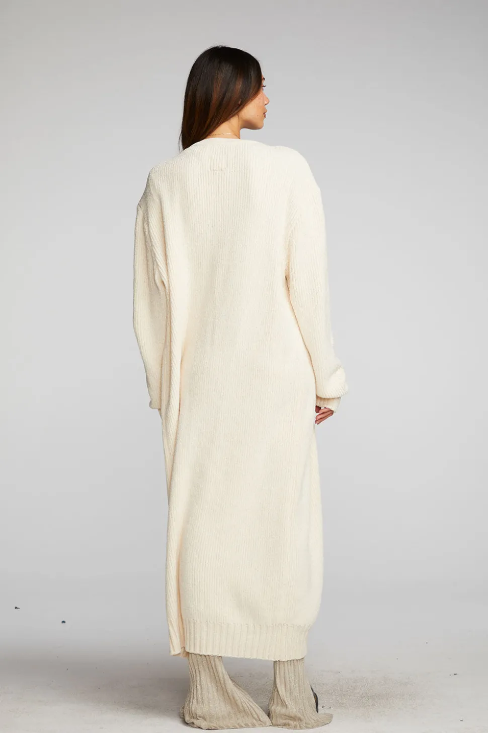 Chaser Brand Chenille Sweater Knit Button Down Long Cardigan Discount