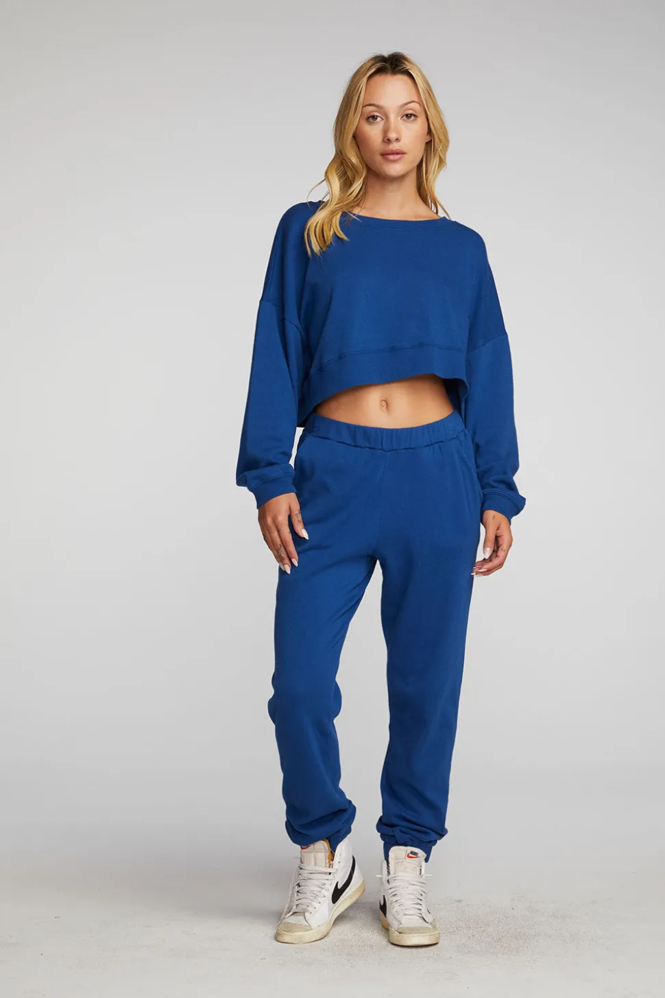 Chaser Brand Cotton Fleece Crewneck Pullover With Rib Best Sale