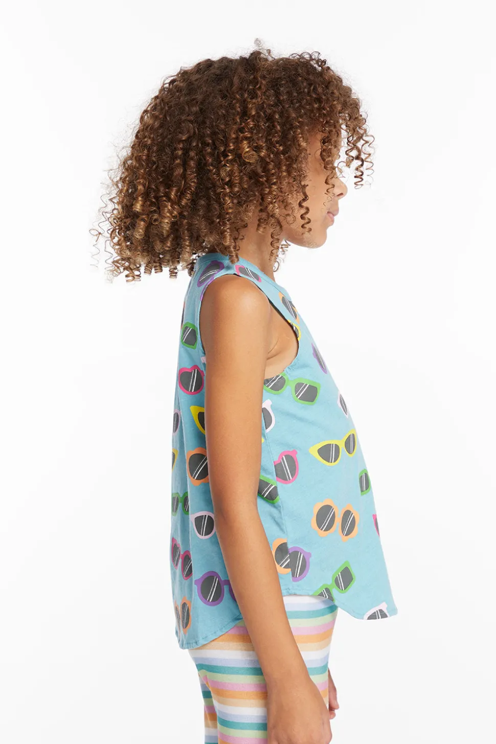 Chaser Brand Crazy Sunglasses Girls Vintage Jersey Shirttail Muscle Flash Sale