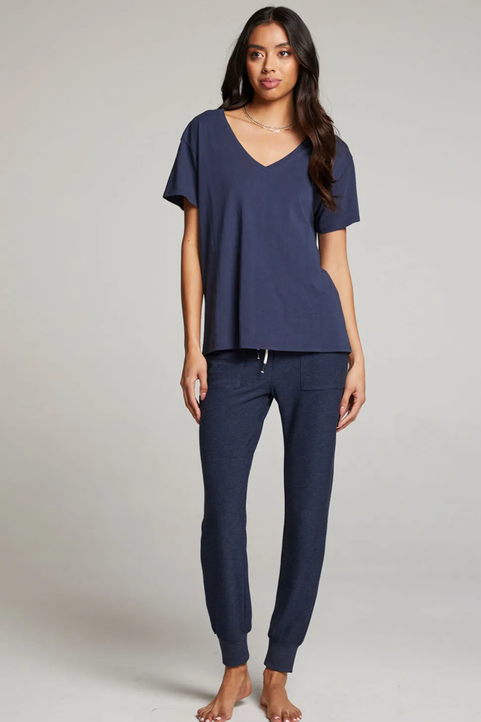 Chaser Brand Everyday Essential Canopy V Neck Tee New