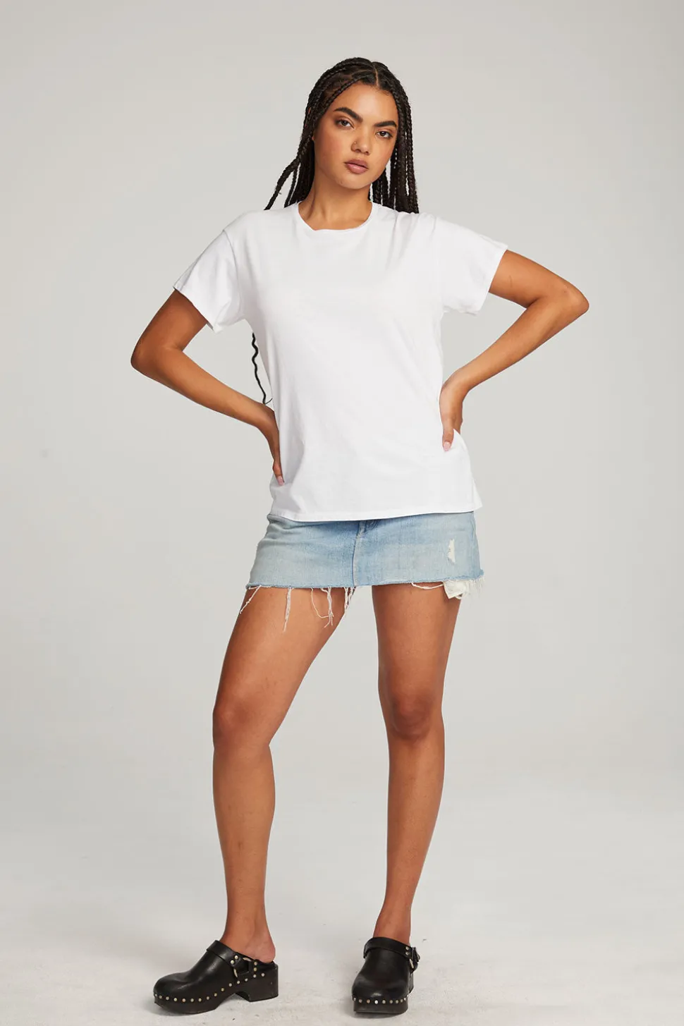 Chaser Brand Everyday Essential White Crew Neck Tee Clearance