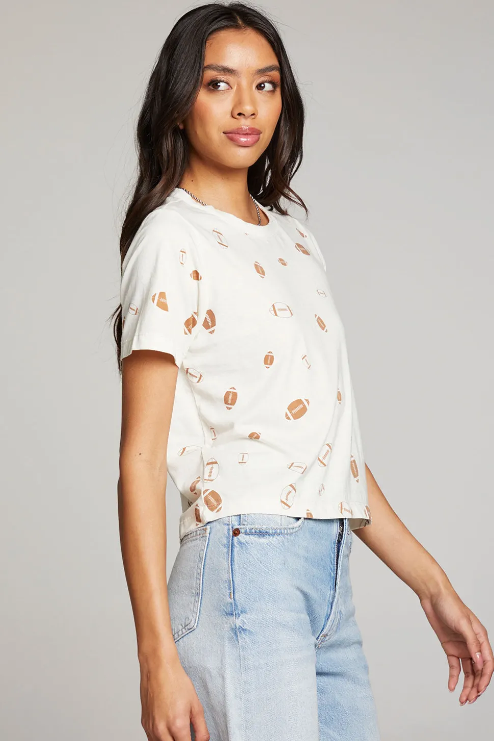 Chaser Brand Football Party Embroidery Tee Cheap