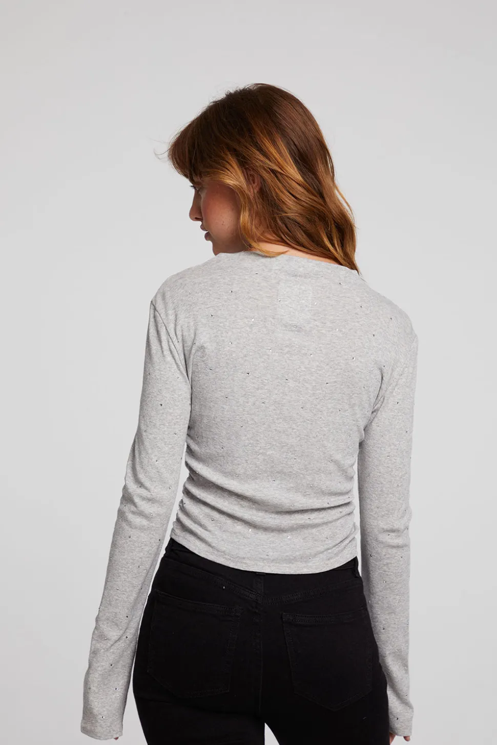 Chaser Brand Hailey Heather Grey Long Sleeve Online