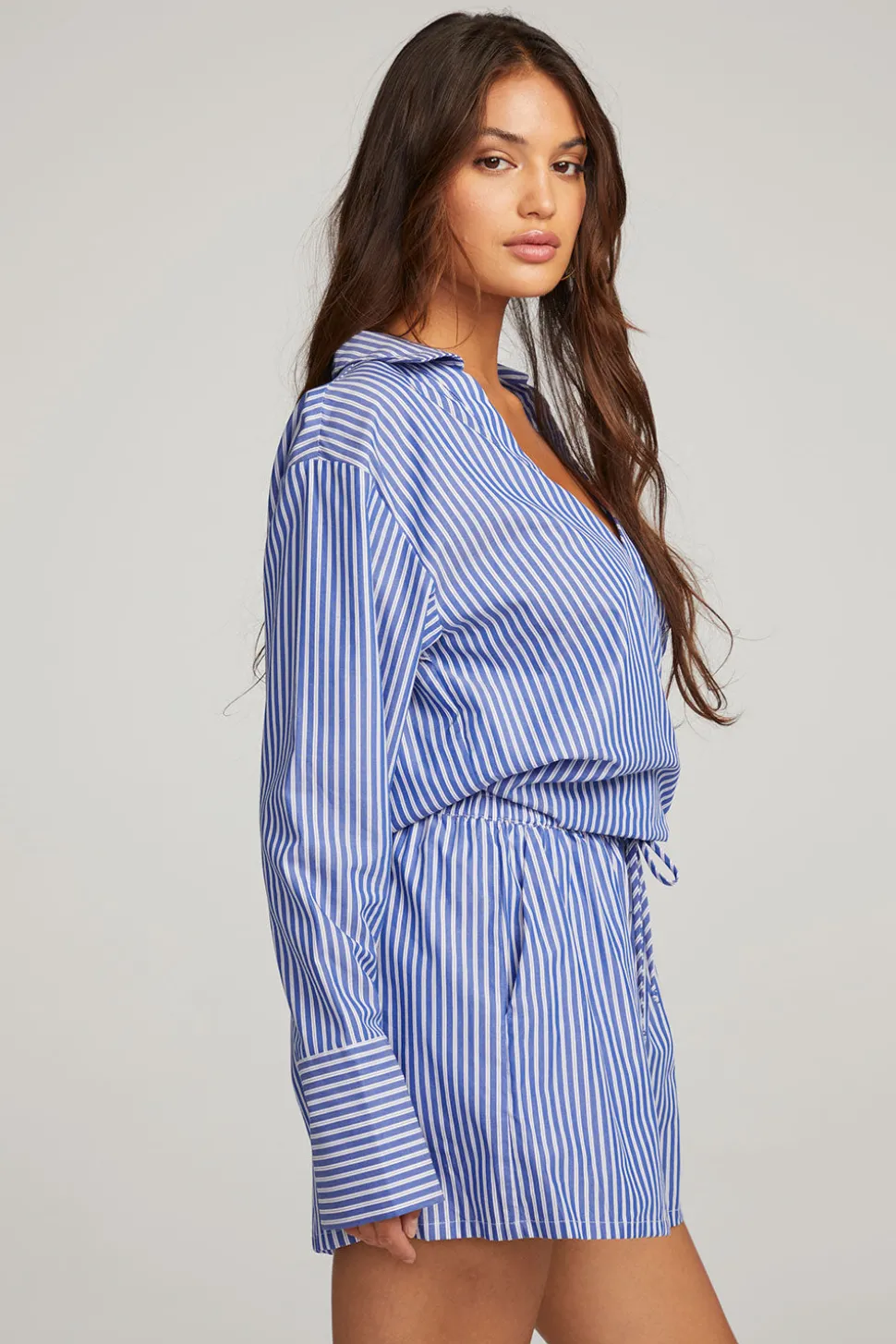 Chaser Brand Haley Marmont Stripe Blouse Shop