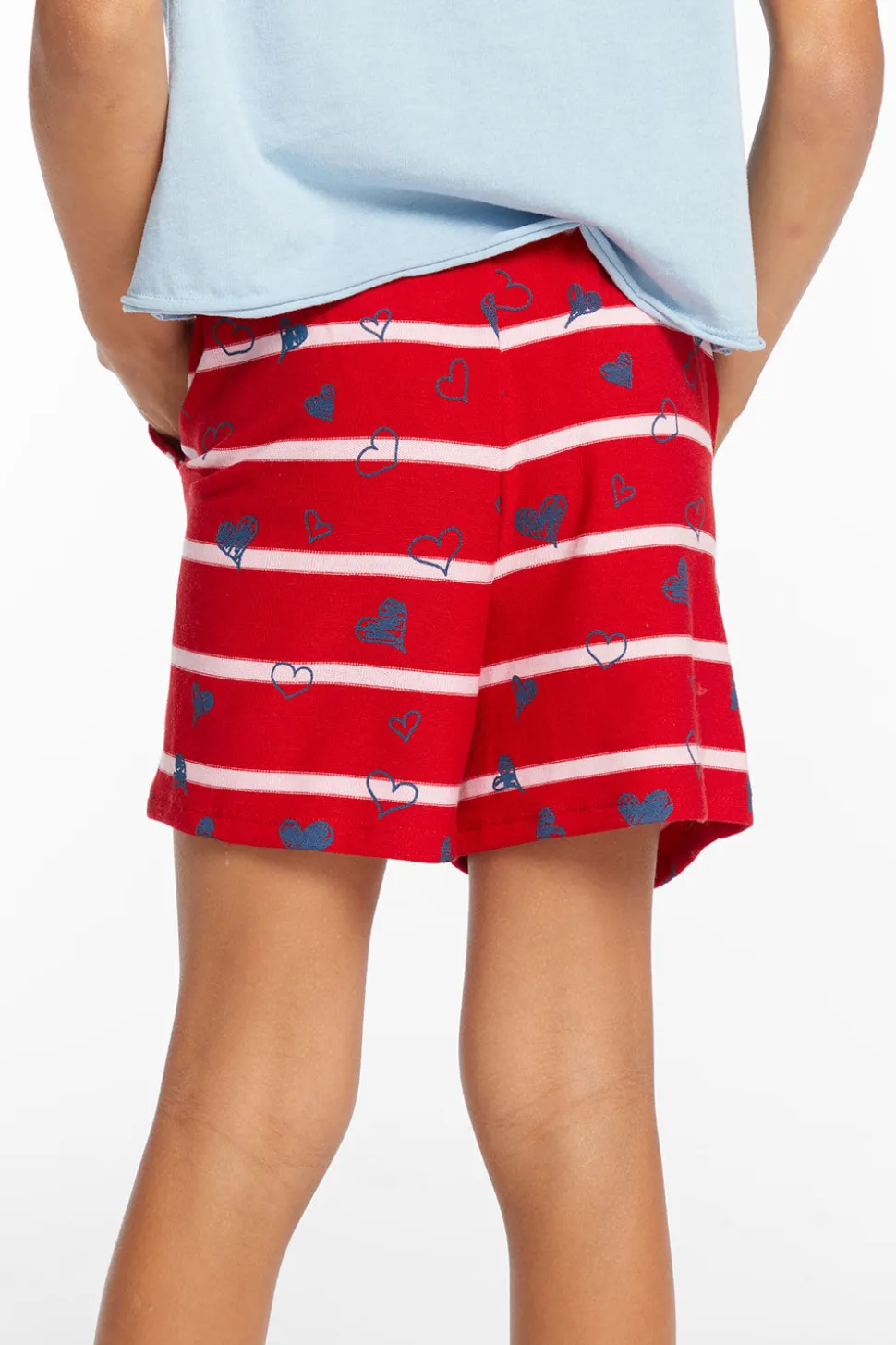 Chaser Brand Heart Stripe Girls Shorts Discount
