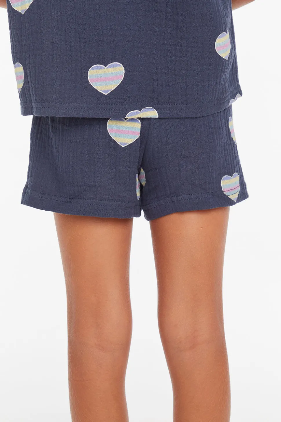 Chaser Brand Jade Blue Heart Girls Short Outlet