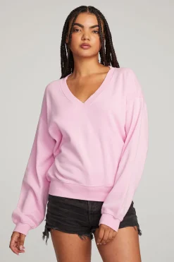 Chaser Brand Kara Pastel Lavender Long Sleeve Best Sale