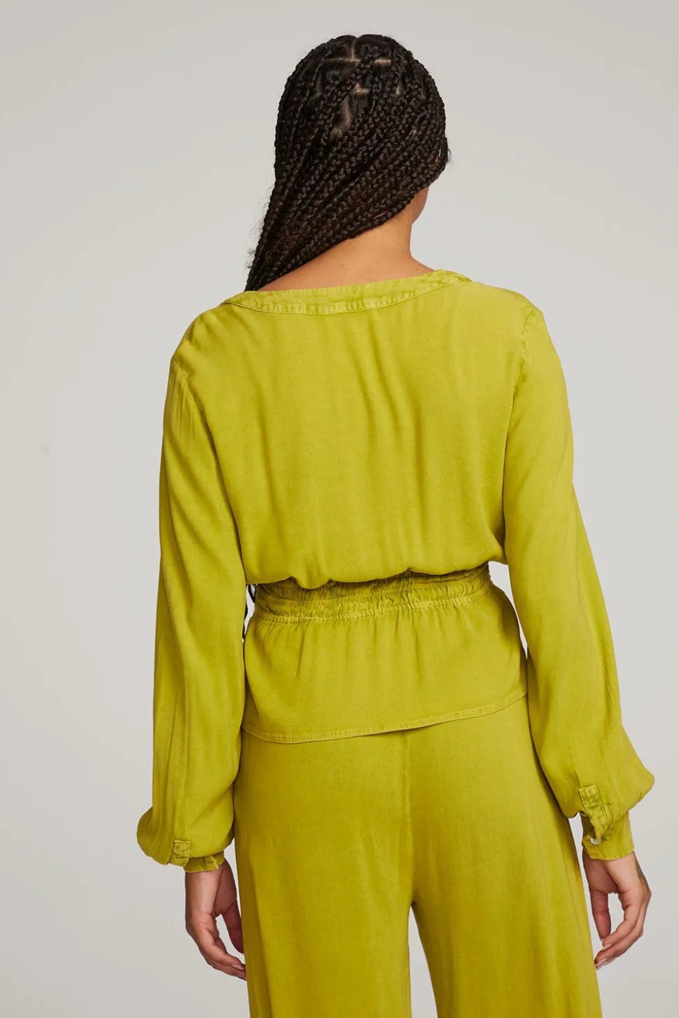 Chaser Brand Liberty Citron Blouse Hot