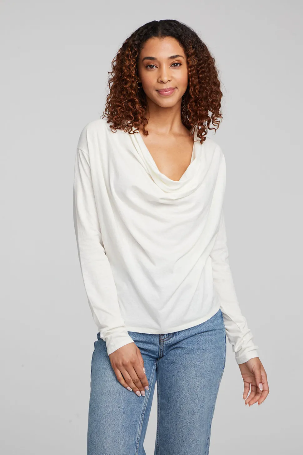 Chaser Brand Mela Bright White Long Sleeve Fashion