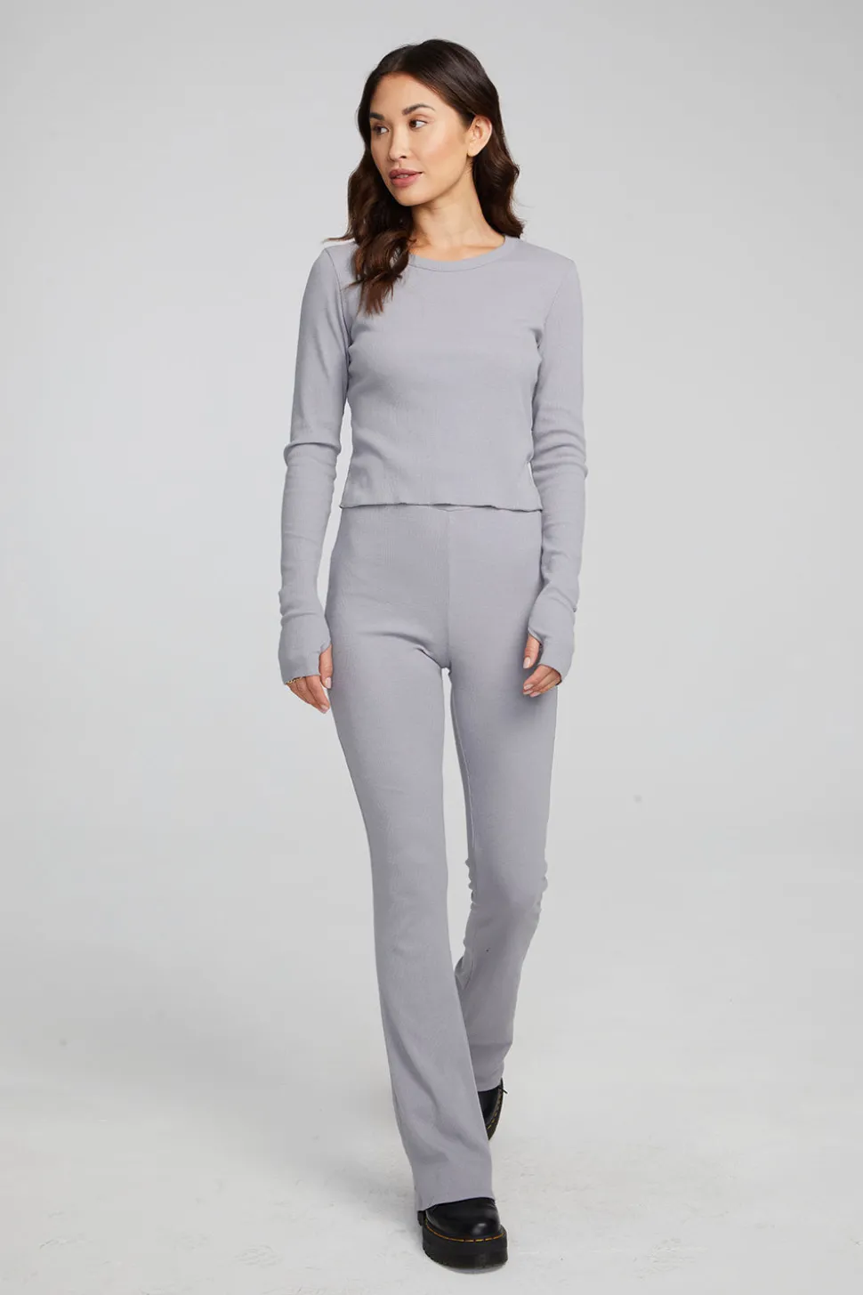Chaser Brand Moonlight Silver Grey Long Sleeve Best