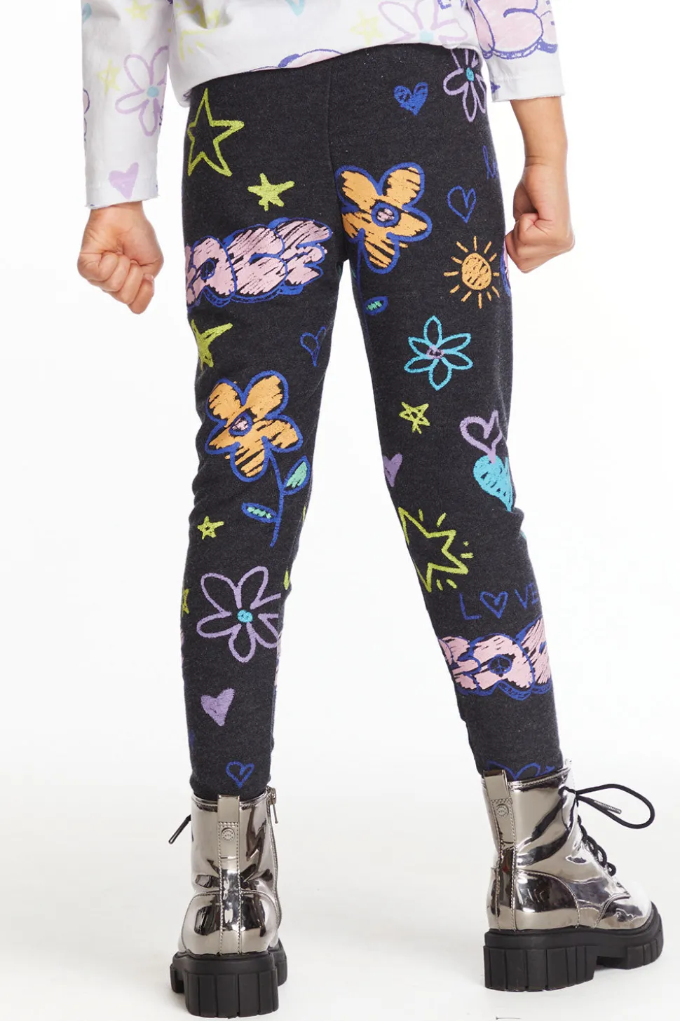 Chaser Brand Peace & Love Girls Cozy Knit Classic Legging Discount