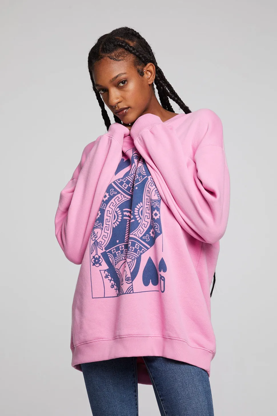 Chaser Brand Queen Of Hearts Pullover Online