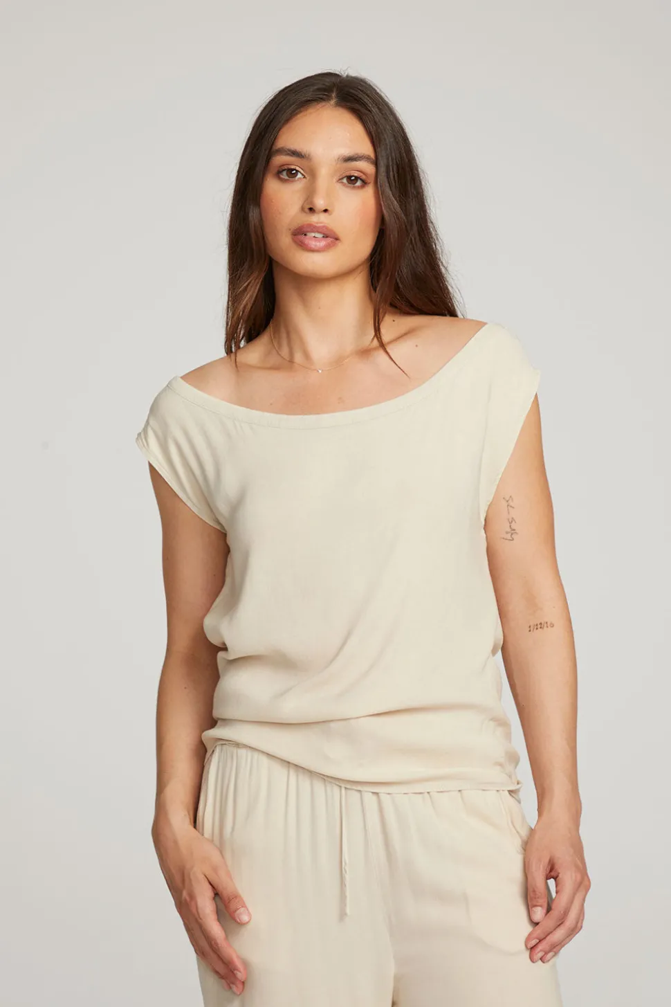 Chaser Brand Sleeveless Bark Dolman Tee Outlet