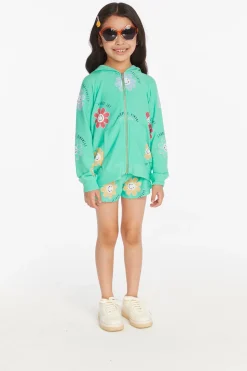 Chaser Brand Smiley Flower Girls Zip-up Hoodie Store