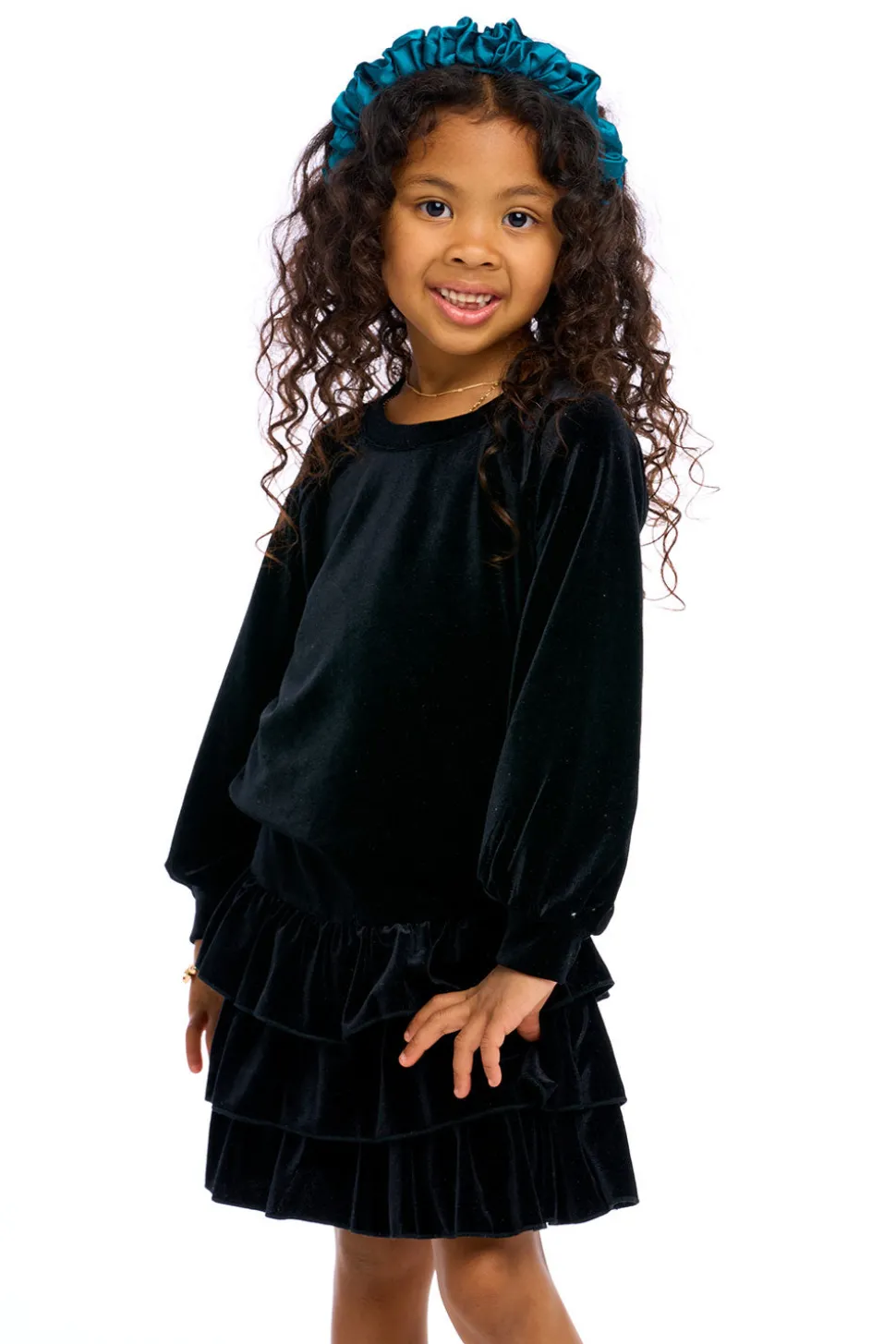 Chaser Brand Stretch Velvet Blouson Sleeve Raglan Clearance