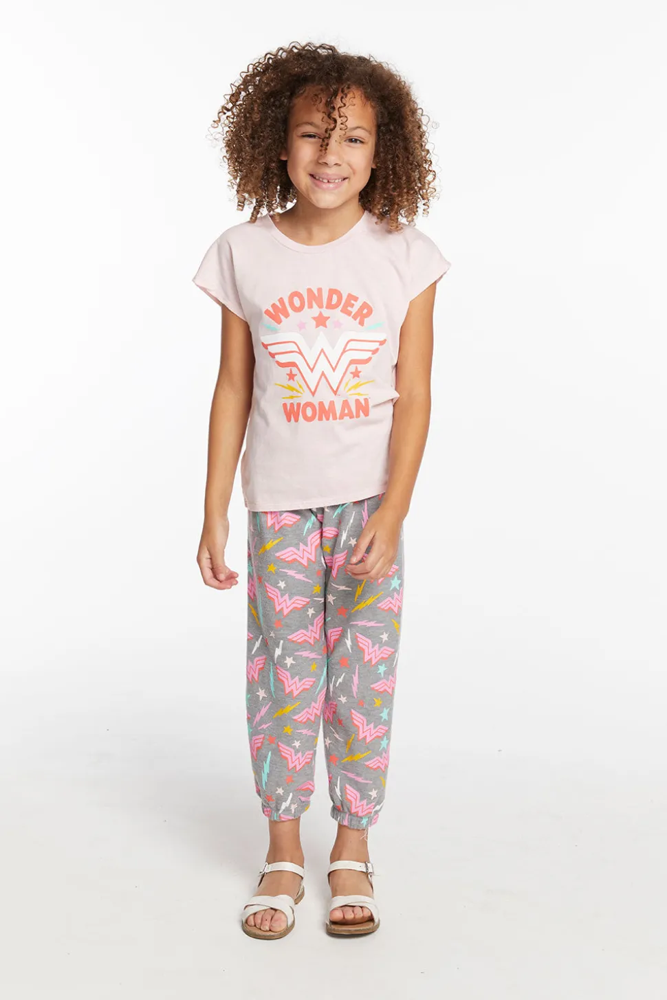 Chaser Brand Wonder Woman Retro Logo Girls Tee Discount