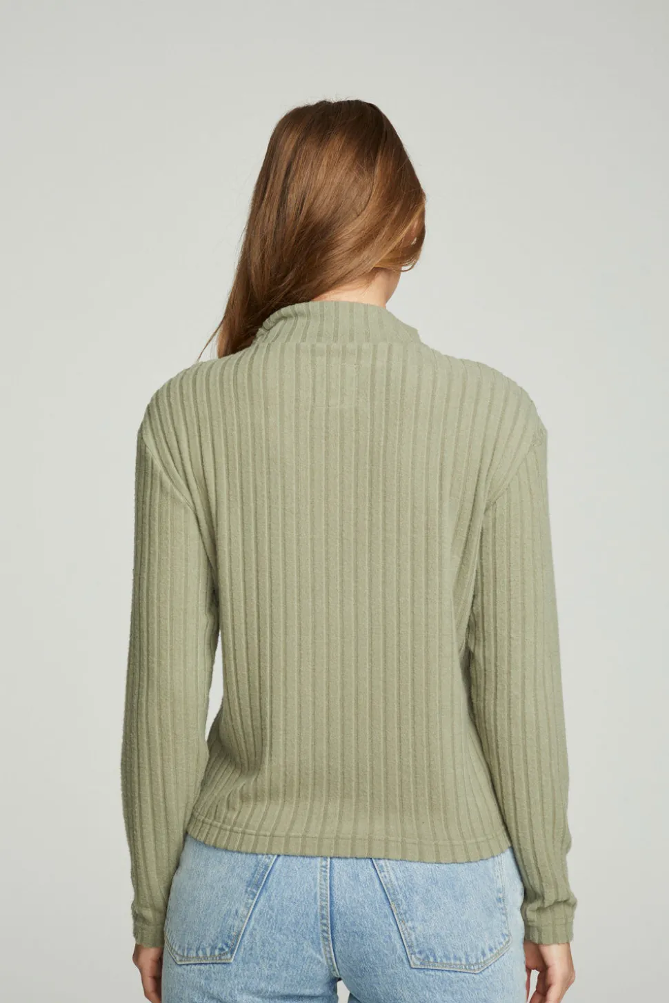 Chaser Brand Zip Up Mock Neck Long Sleeve Pullover Shop